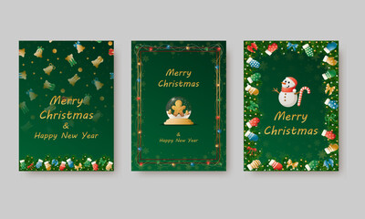 Elegant vector design for Christmas invitation, card, poster, wallpaper. Christmas ball, snow background, festive frame on colored background.