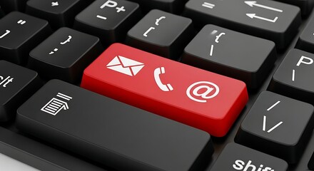 Contact Us Business Stock Image Keyboard Icons