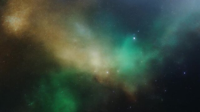 Spectacular cosmic cloudscape with vibrant nebula colors, perfect for sci-fi video backdrops or inspirational space exploration visuals