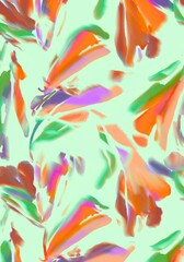 abstract watercolor background with flowers