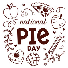 NATIONAL PIE DAY vector illustration 