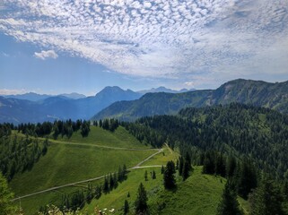Expansive Panorama of the Salzburg Alps from Grafenberg Mountain