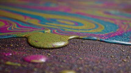 Abstract colorful paint swirls