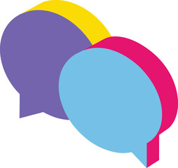 Vibrant Speech Bubbles Vector Graphic Illustration - Communication Icons with Colorful Design Modern Style Conversation Symbols Dialogue Cloud Graphics Creative Chat Elements