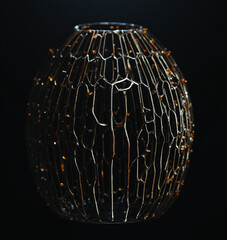 lighting, copper highlights, decorative object, minimalist 