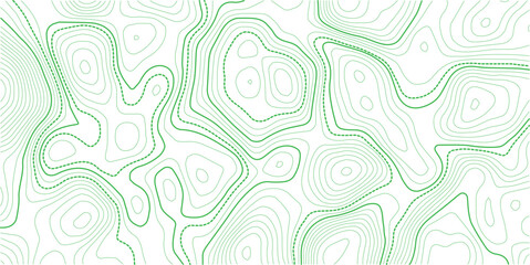 Topographic map background concept. Topo contour map. Rendering abstract illustration.. Vector  Illustration