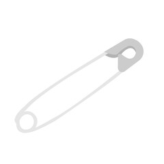 Vector of steel safety pin 