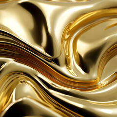 Abstract Digital Core Luminous Golden Sphere with Dynamic Energy Flow