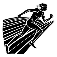 silhouette of a young woman