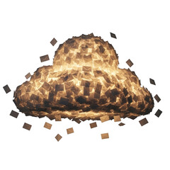 Cloud Made of Envelopes Illuminated from Within letters
