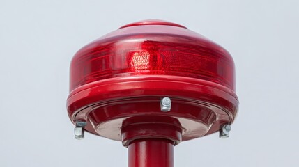 Pole Mounted Battery Operated Emergency Beacon Providing Reliable Safety Illumination During Critical Situations Outdoors