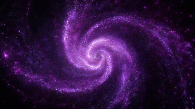 Purple Galaxy Spiral Space Nebula, Cosmic Abstract Background
