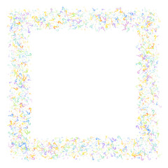 Question marks. Background for quiz, poll, survey, faq, interrogation, query. Multicolored template for opinion, public poll. Funny School vector illustration rainbow color on white background.