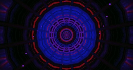 Colorful tunnel video loop screensaver creates an immersive display for digital environments and ambient settings