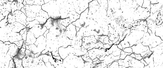 Distress Grunge Texture. Seamless Pattern. Halftone Old, Retro Background. Broken, Cracked Wall Texture. Scratched, Dirt Print. Black and White Grunge Style. Noise Rough Design. Vector Illustration.