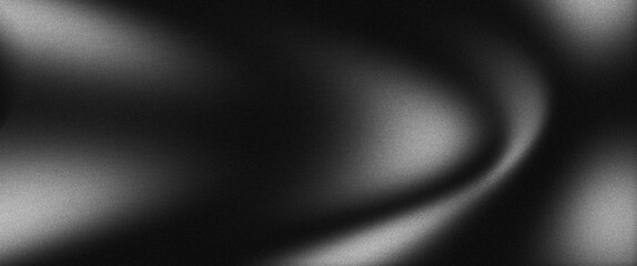 Modern glowing black and white gradient background with grainy abstract texture and soft smooth light