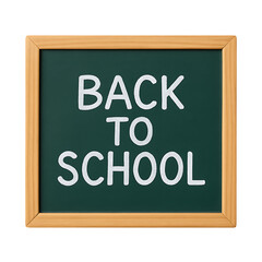 Fototapeta premium Back to school chalkboard isolated on transparent background