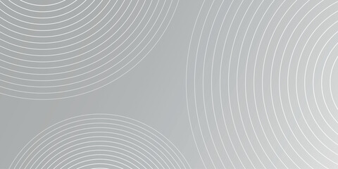 Abstract gray and white gradient background with modern white circle lines motif. Simple background concept for covers, banners, brochures, certificates, presentations, and web. VOL. 2