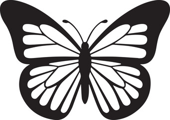 Butterfly Silhouette: A striking silhouette of a butterfly, its delicate wings gracefully spread, captures the essence of transformation and beauty.