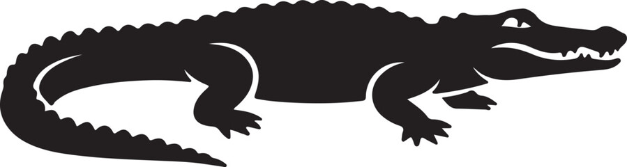 Wolf and bear silhouette vector illustration in nature