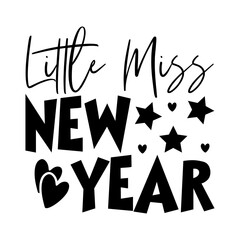 Little Miss New Year Svg