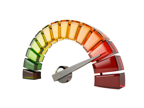 Speedometer isolated on transparent background