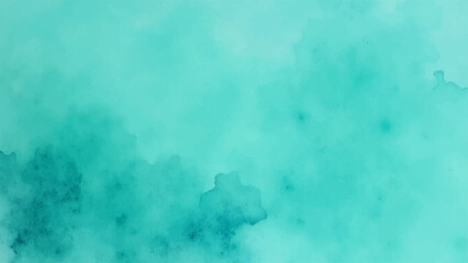 Abstract Soft Teal & Turquoise Watercolor Wash Background. Aqua Blue Gradient Texture for Serene Design, Digital Wallpaper & Calming Wellness Graphics.