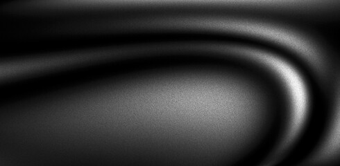 Monochrome grainy gradient background with black white tones and smooth soft glowing noise texture