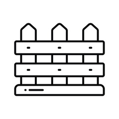 An illustration depicts a fence composed of vertical posts and horizontal planks