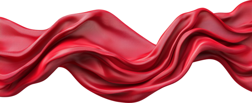 red silk fabric