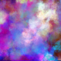 Fototapeta premium Vibrant Cosmic Nebula Abstract Background