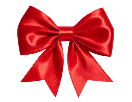 Red bow isolated on transparent background png