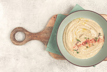 Babaganoush, eggplant appetizer, traditional Lebanese cuisine, homemade, no people,