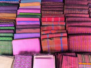 Silk, local products in Thailand