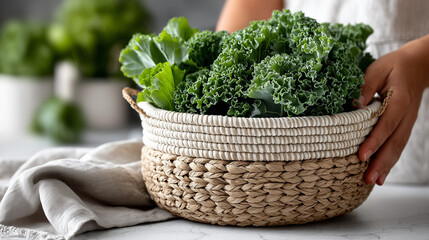 fresh vegetable in a wicker basket