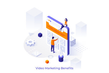 Wireframing isometric conceptual template. Space for designers drawing website overviews. Future webpage structure development solutions. 3d creative vector illustration banner for application