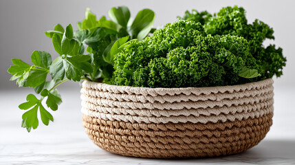 fresh vegetable in a wicker basket