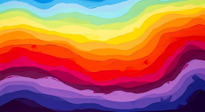 Abstract colorful wavy layers art bright vibrant colors background design