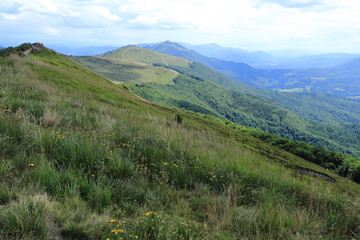 View on the Polonina Wetlinska, Bieszczady Mountains, Poland