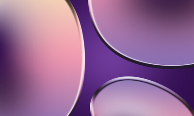 Modern Purple Metallic Fluid Shapes Minimal Background