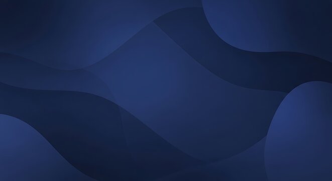 Abstract dark blue background with smooth fluid shapes and gradients