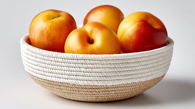 peaches in basket