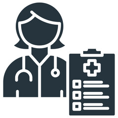 Naklejka premium Physician Glyph Icon