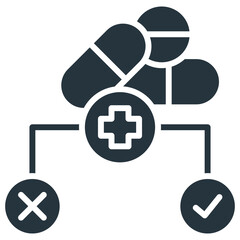 Fototapeta premium Placebo Effect Glyph Icon