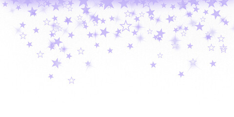 Abstract sparkling purple stars and glitter with light circles falling from above