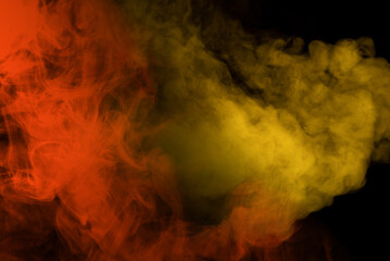 Red steam on a black background.