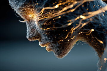 Big Data Artificial Intelligence Neural Network Flow Visualization Machine Learning Technology Innovation Cyberspace Digital Information Analysis Future Science Complex Data Stream Background