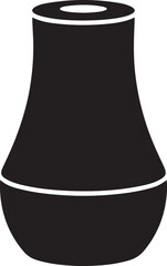 Chef cooking food in pot isolated on white background