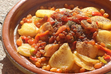 Moroccan Tajine or Tagine Close-up