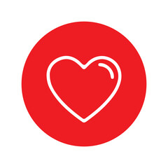 red glossy heart icon